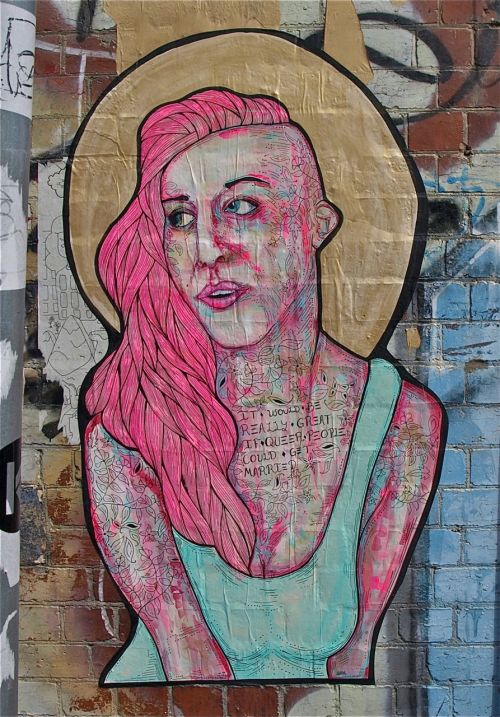 This is pasted in Fitzroy, VIC (a suburb of Melbourne, Australia). The text reads &ldquo;It woul