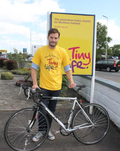 Jamie supporting his favorite Charity: Tiny Life [2014]Source jamie-dornan