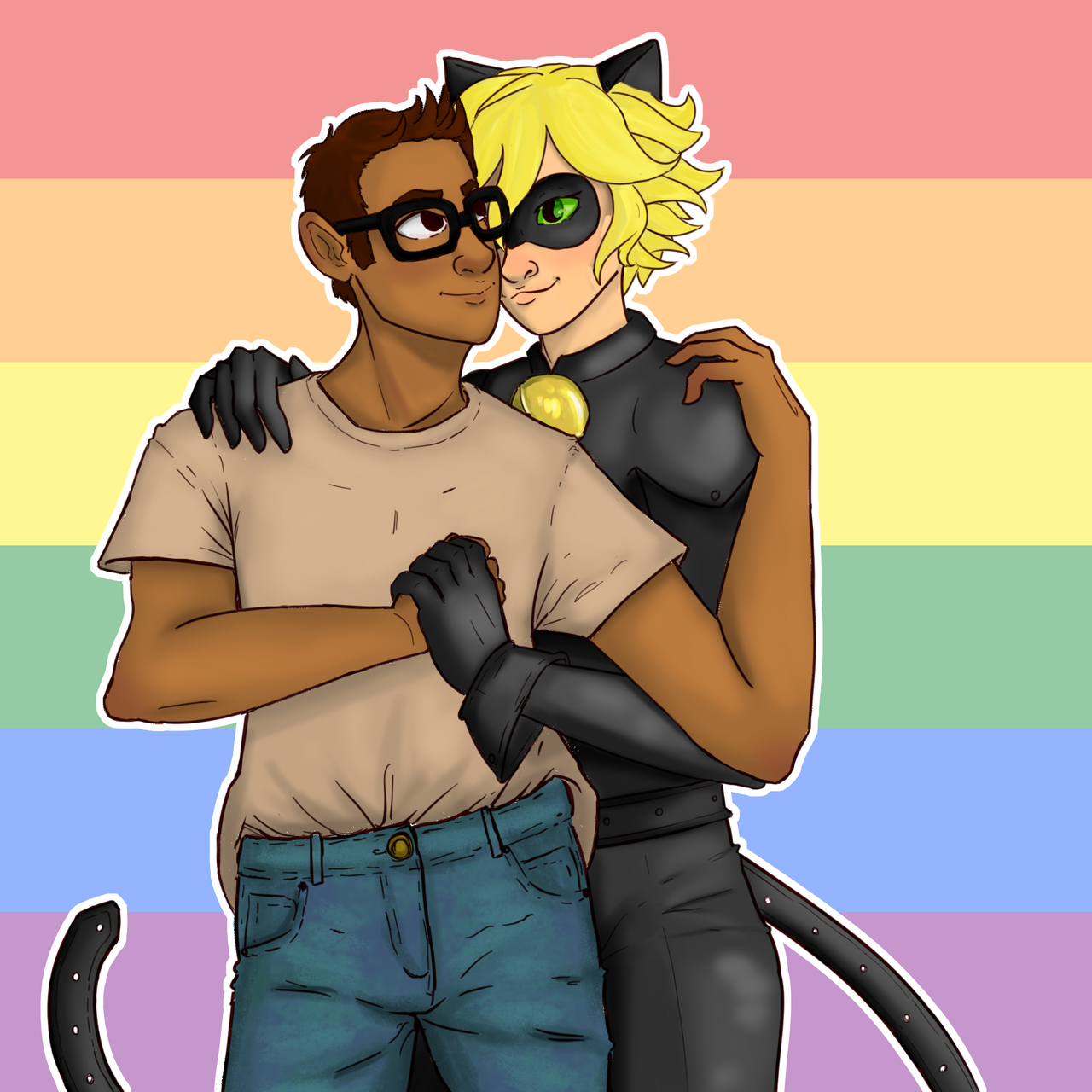 Gay chat noir