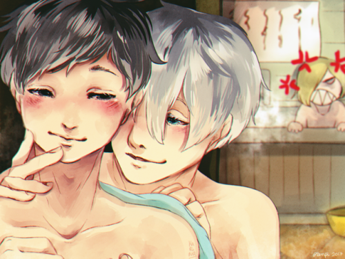 koisuri:“Let me wash your back”, Viktor said.Hey guys, you’re not alone in the bath, you know