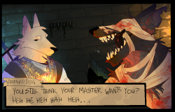 syl-phy: skullshoal:  i had a dream where there was a game about a dog knight who had to crawl through hell and fight a bunch of bigger angrier dogs and it was called bark souls  Bloodborne but you are a furry too 