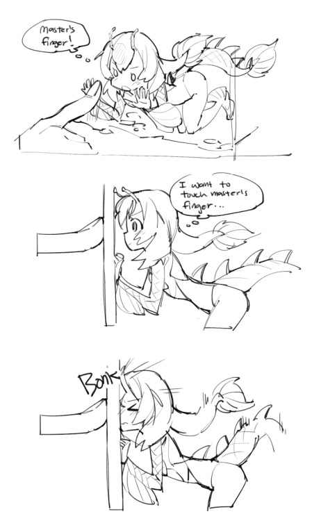 gebdraws: Based off my pet fish, a senegal bichir. Of course, only mine is cute. 
