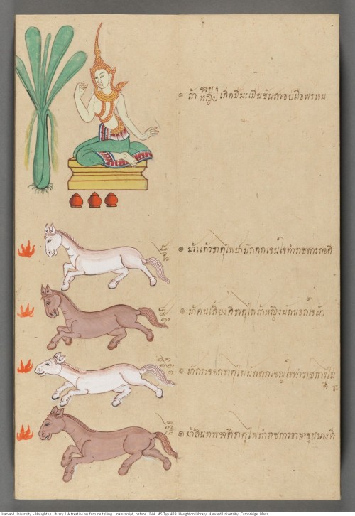 Thai treatise on fortune telling : manuscript, before 1844.MS Typ 439Houghton Library, Harvard Unive