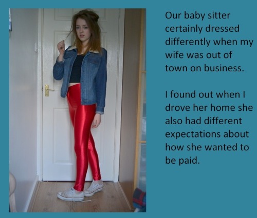 Sex Our baby sitter certainly dressed differently pictures