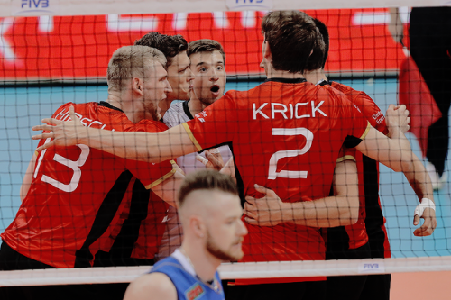 matteospiano: Germany and Italy in action during Volleyball Nations League first week, on Kraljevo, 