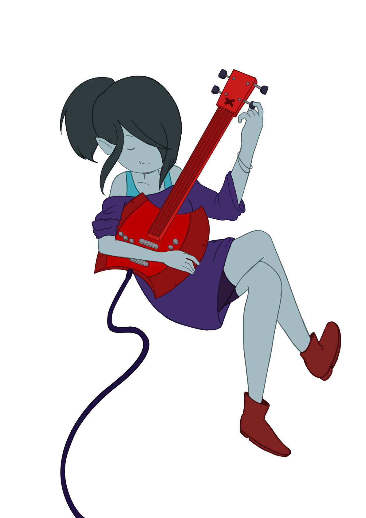 thiagoshiniti:  Marceline, the Vampire Queen, here it’s the process and the final