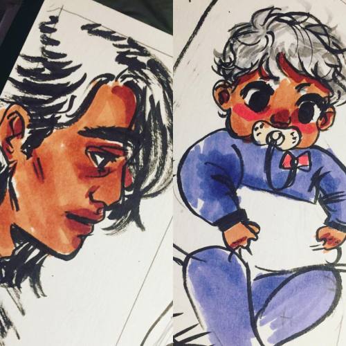 misandryad: V cute and fun #ocs #sketches #pen #markers #art #copics #myart