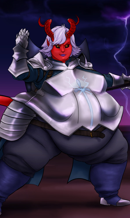 thekdubs:  Zathe, nexis89‘s Tiefling Paladin Editied to display a bit better on the tumbls.  Fantast