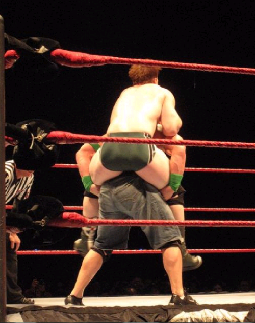 rwfan11:  John Cena gives Sheamus a piggyback ride! 