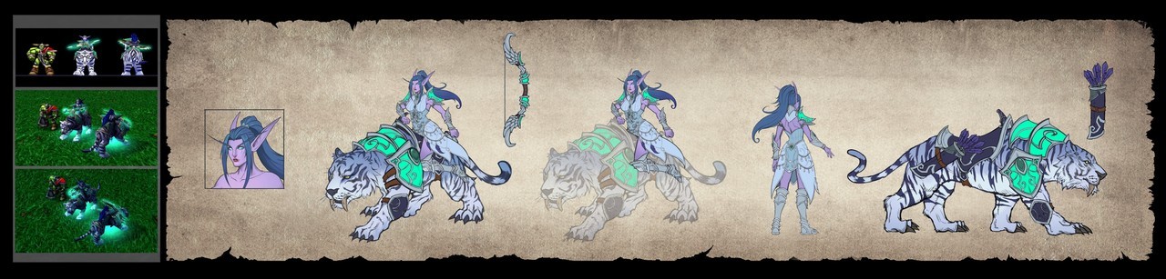 astralune:Warcraft 3 Reforged Concept Arts - Night Elf units