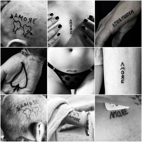 I write on your skin how much I love you. #amoяe over the years - they are more but can’t find all 