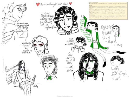 cityofzaofu: Our beautiful shrine of Kuvira trashdom(also known as: drawing in a browser app is hard