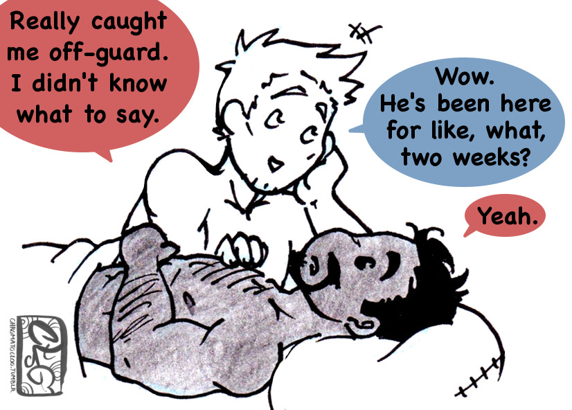 chromatocloo: Here is part 3 of the li’l comic about Gabriel being best dad, where