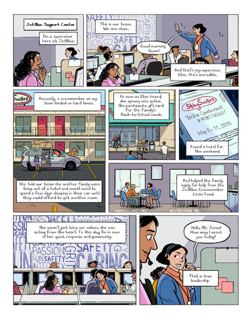 Responsibility Report 2016JetBlueI was asked by JetBlue to do a series of comics about the outreach 