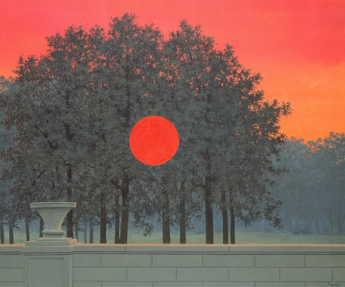 chanelbagsandcigarettedrags: René Magritte (1898 - 1967): The Banquet, 1958, Oil on canvas, 9