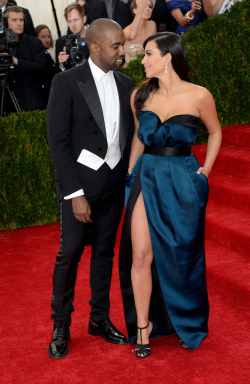 kimkardashianfashionstyle:  May 5, 2014 - Kim Kardashian &amp; Kanye West at the 2014 Met Gala in NYC. 