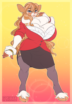 seamenscribbles:    Big busty doe!flat color illustration for Cahine   