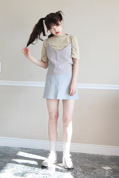 seouni-deactivated20150620: SUEDE MINI SKIRT62,000원