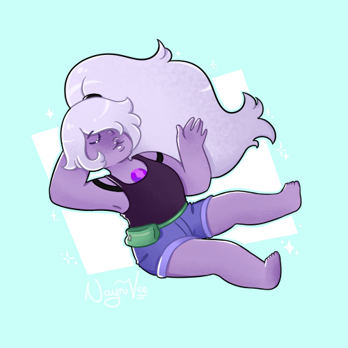 Amethyst with her huge ponytail, LOVE IT 