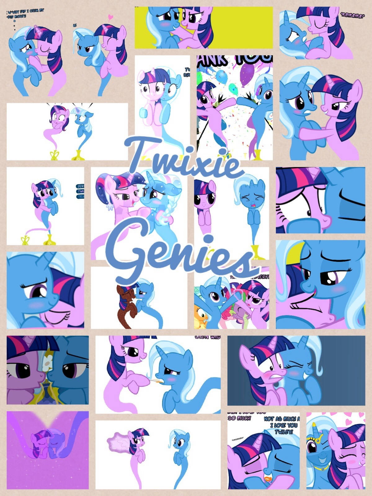 asktwixiegenies:  Lozpony: Made a collage fer the Genies! X3 Awesome gift from Lozpony