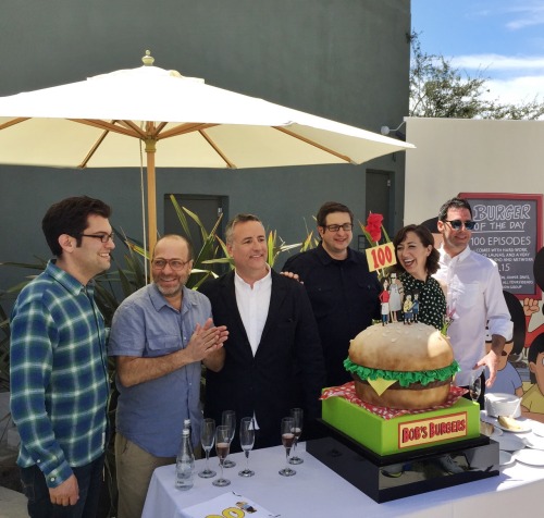 bentoboxent:  The table read and celebration of 100 episodes of Bob’s Burgers!!!