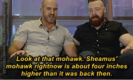 ledamemangociana:“By the way - it’s not good to have your head between Cesaro’s
