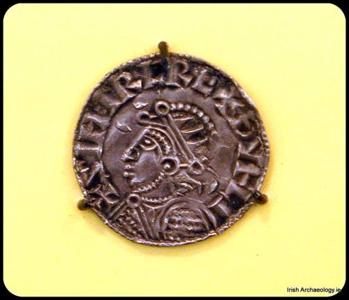 irisharchaeology: A silver coin which was minted in Dublin by the city’s Hiberno-Norse (Viking