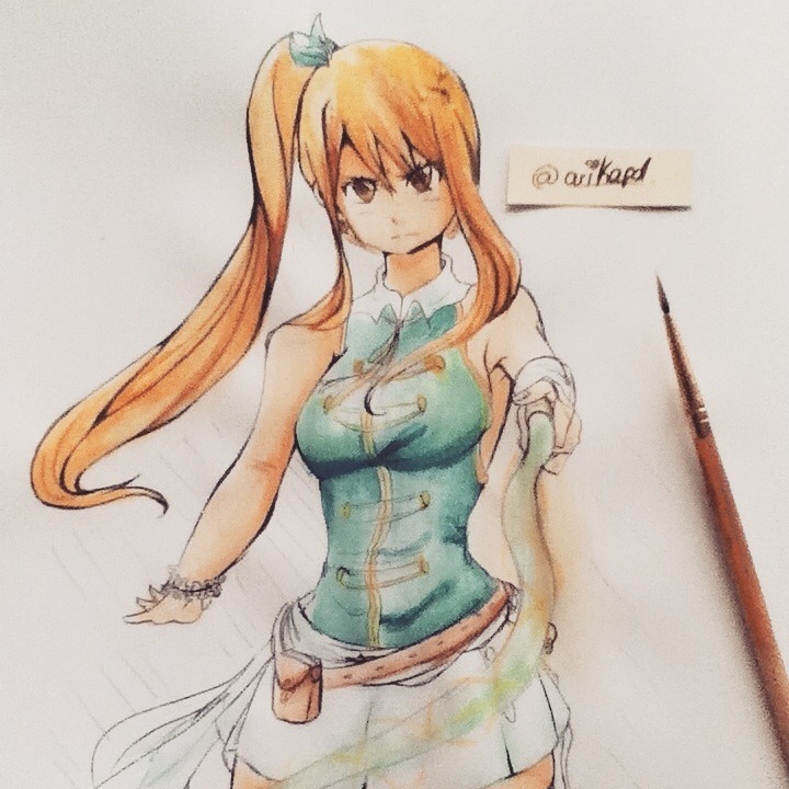 arikafd:  First time with watercolors &lt;3 it came out pretty well /o/ 