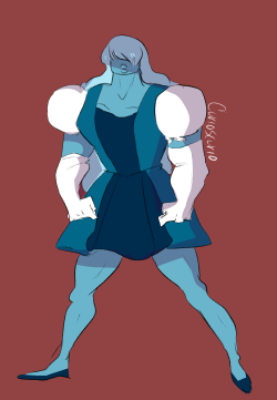 curioscurio: consider…..sapphire…. but she’s buff as fuck,,.,, a giant,.. strong,,,