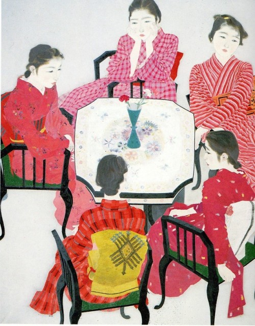 Fuku Akino aka 秋野不矩 aka Akino Fuku (Japanese, 1908–2001, b. Shizuoka Prefecture, Japan) - Red Clothe