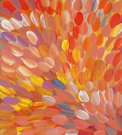 myfairynuffstuff:Gloria Petyarre (b.1942) - Bush Medicine Leaves. Acrylic on canvas.