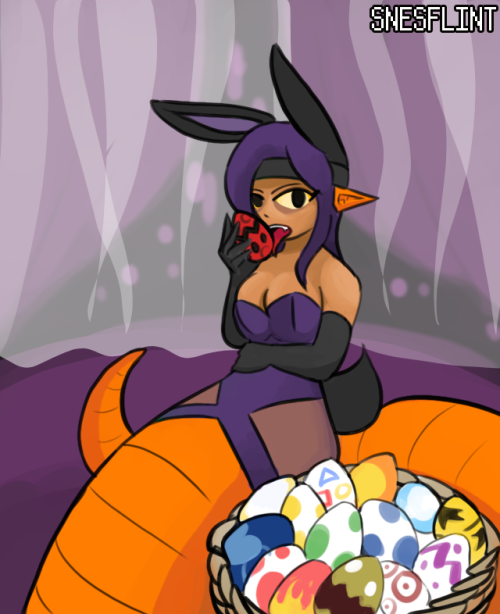 snesflint:Day 4 Bunnygirls! Come have Omelettes with the Town’s best supervillianess, Vix.