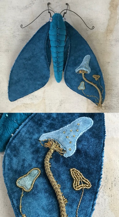 sosuperawesome:Moth Soft SculpturesLarysa Bernhardt on Etsy