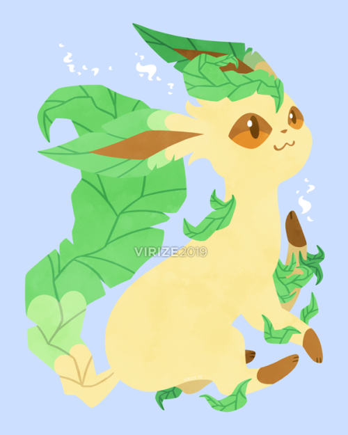 Let’s Go, Eeveelutions! LeafeonA leaf cheerfully dancing on the spring breeze: the essence of Leafeo