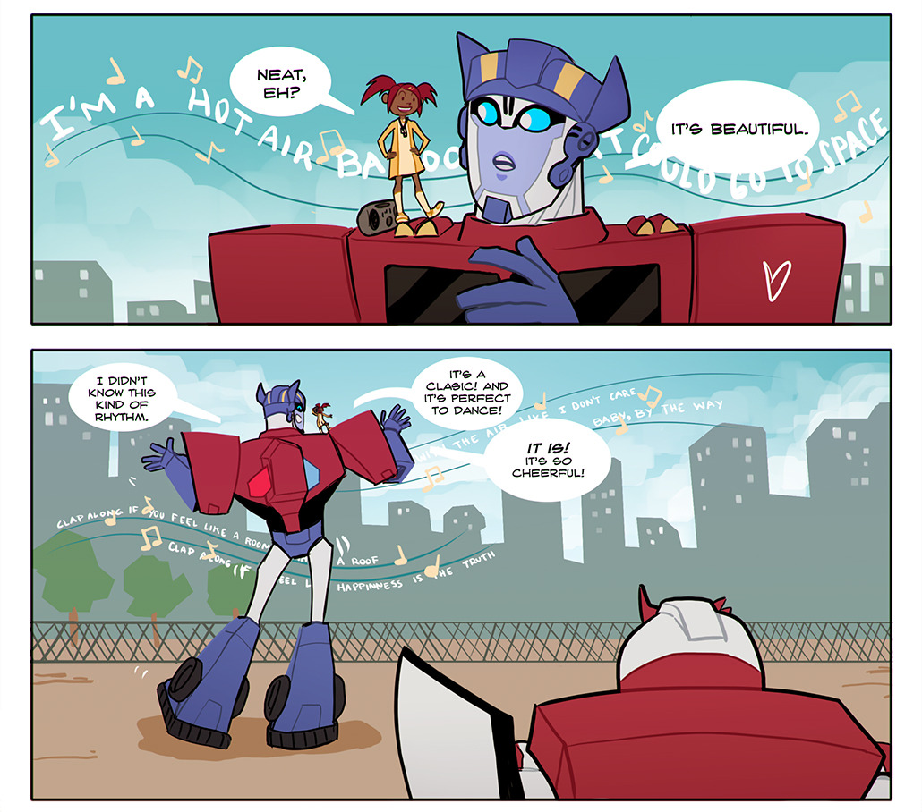 taiyari:  I listened to that song and thought Optimus would like it, and that after