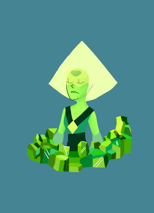 orangerevenge:  Dilligent PeridotSorry a bit late for “today’s” photo (it pretty much is Thursday by this point…) Peridot was definately not as much trouble as Garnet but still had a lot of challenges as well. Click here for more of the gems with