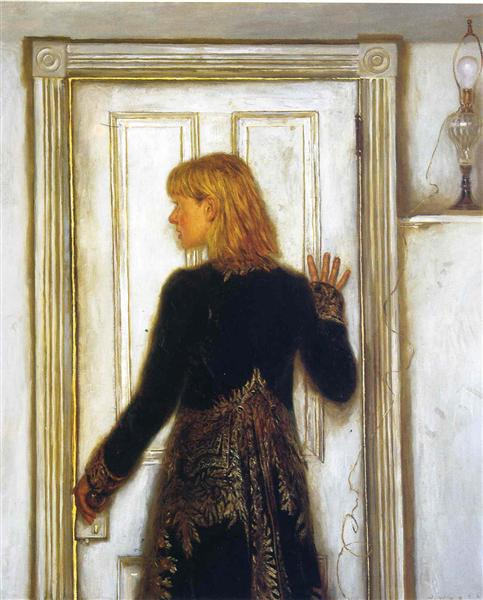 vian-cloe: Other Voices, 1995 - Jamie Wyeth.  Not knowing when the dawn will comeI open every door; 