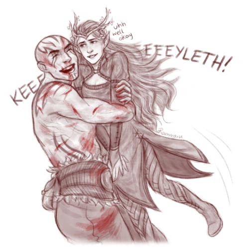 dearhadrian:Critical Role rewatch ep3 where Kiki heals Grog and he ALMOST SNAPS HER IN HALF (aka the