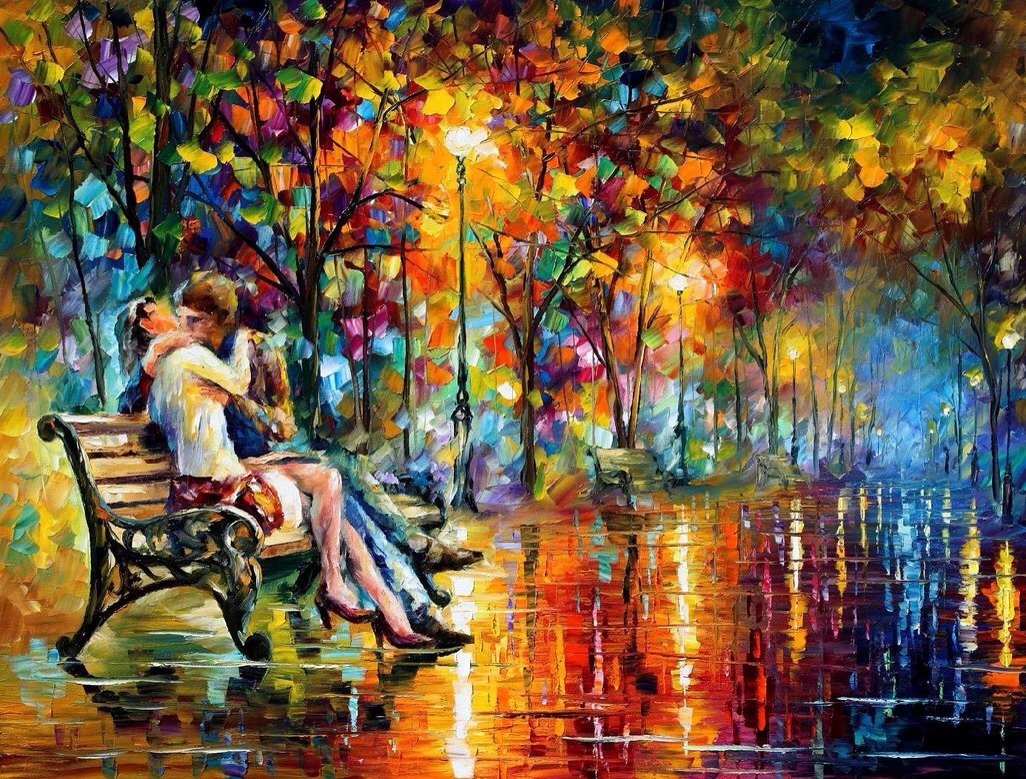 paintvrlife:  Leonid Afremov   is a passionate painter from Mexico who paints with