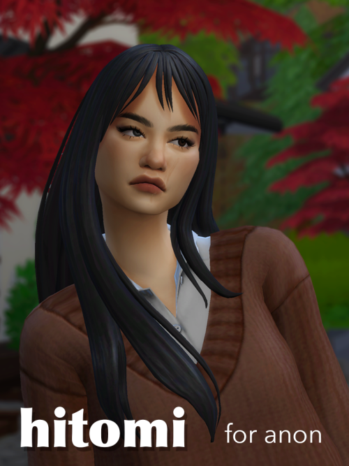 hitomi; a sim request for an anona japanese-american dark academia sim with facial scars!> the pe