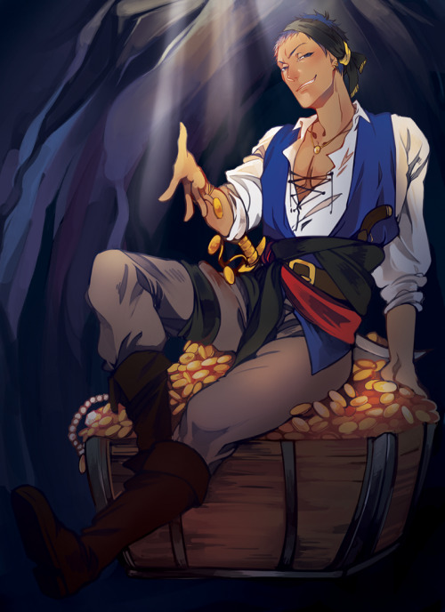 carolinahearts:pirate aomine 