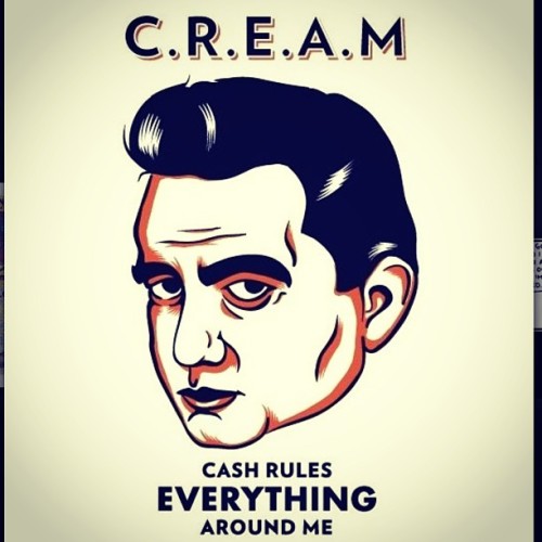 “The beast in me is caged by frail and fragile bars.” #johnnycash #maninblack #cream #wutang #cash