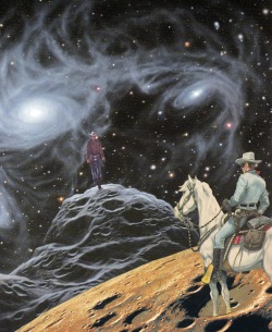 michaeltunk:  “The Wild West Guide To The Galaxy # 70” cut paper collage by Michael Tunk 