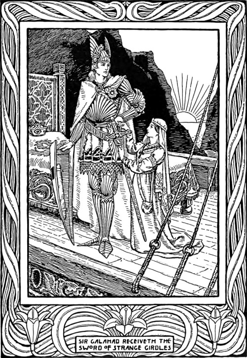 danskjavlarna: “Sir Galahad receiveth the Sword of Strange Girdles.”  From English 