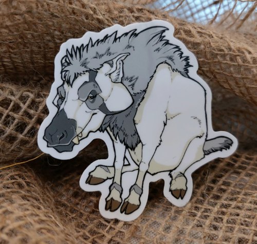 Big cranky paleo pig stickers are in!