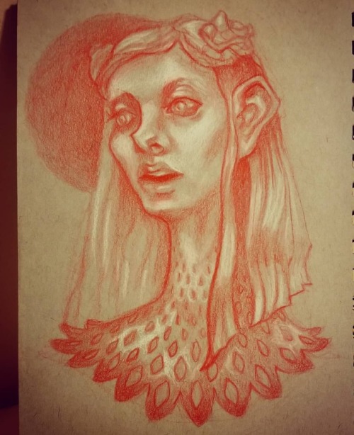 Drawing based on the beautiful and talented @auroramusic whose music is often a source of inspiratio