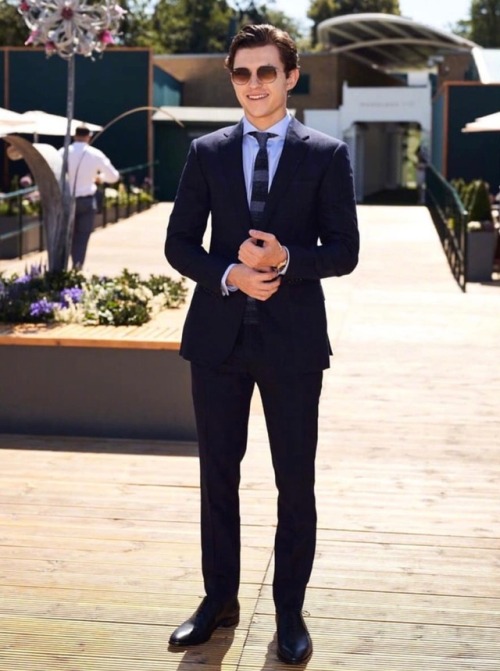 hollanderdaily: Tom in the Polo Ralph Lauren VIP Suite at the Wimbledon Tennis Championships in The 