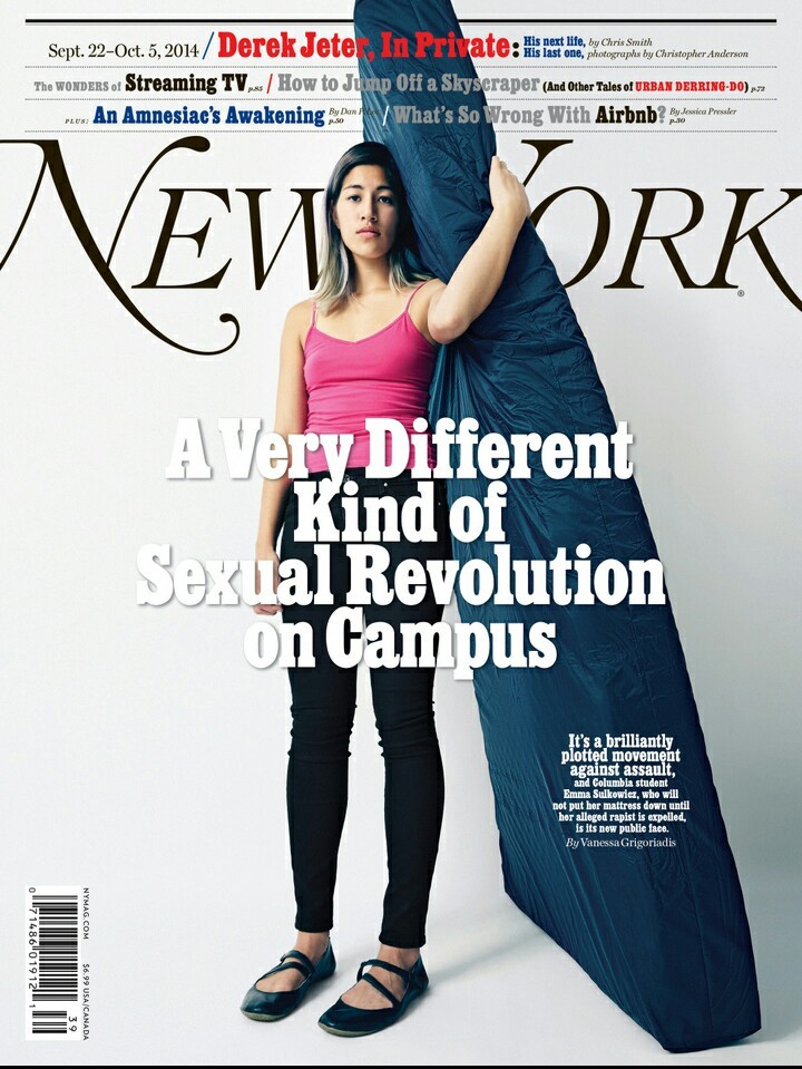 let-them-eat-vag:  ashoutintothevoid:  Emma Sulkowicz is on the cover of this month’s