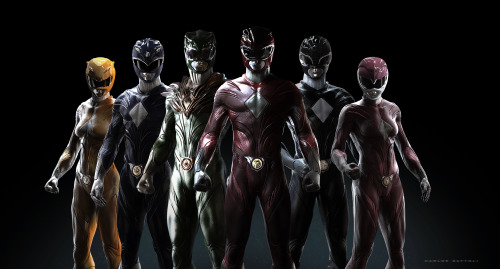 thesejulez: spyrale:    Power Rangers Redesign by Carlos Dattoli  What the movie costumes SHOULD’VE looked like 