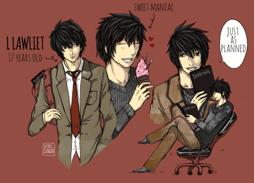 ikandingin:Death note AU (role reversal) L Lawliet is a genius student who is discover dea